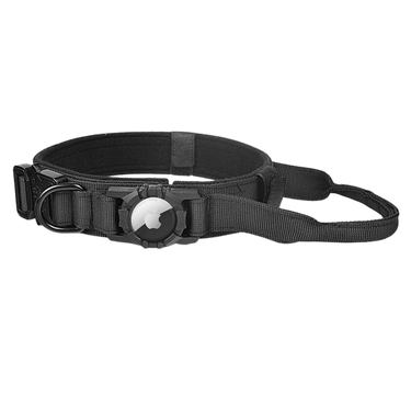 Tactical Tracking Tag Compatible Dog Collar With Handle | Heavy Duty 1.5 Inch Made for Medium to Large Breeds
